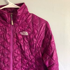 Purple north face puffy